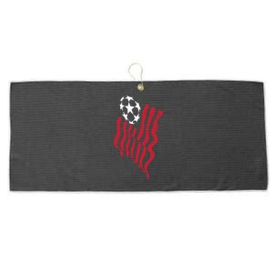 US Soccer Team Flag Ball USA Soccer Large Microfiber Waffle Golf Towel