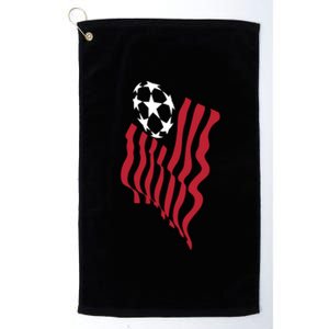 US Soccer Team Flag Ball USA Soccer Platinum Collection Golf Towel