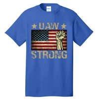 Uaw Strike 2024 United Auto Workers Union Uaw Strong Red Tall T-Shirt