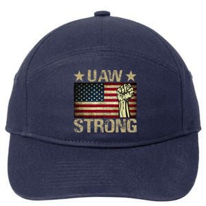 Uaw Strike 2024 United Auto Workers Union Uaw Strong Red 7-Panel Snapback Hat