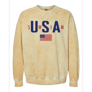 Usa Swim 2024 Colorblast Crewneck Sweatshirt