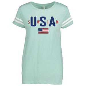 Usa Swim 2024 Enza Ladies Jersey Football T-Shirt