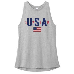 Usa Swim 2024 Ladies PosiCharge Tri-Blend Wicking Tank