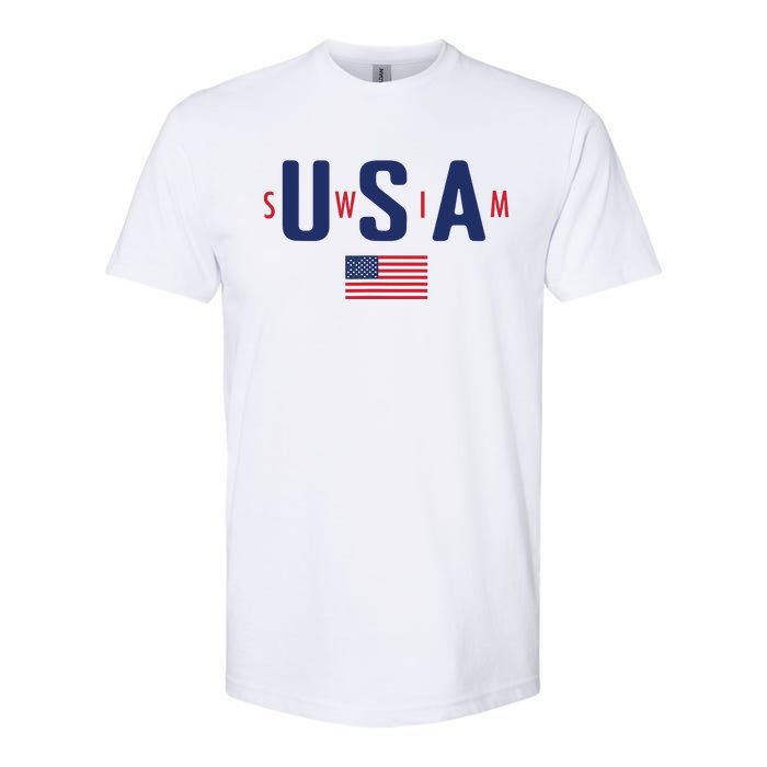 Usa Swim 2024 Softstyle CVC T-Shirt