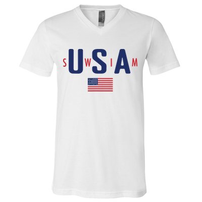 Usa Swim 2024 V-Neck T-Shirt