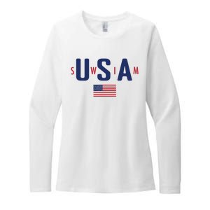 Usa Swim 2024 Womens CVC Long Sleeve Shirt