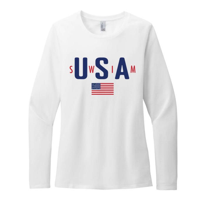 Usa Swim 2024 Womens CVC Long Sleeve Shirt