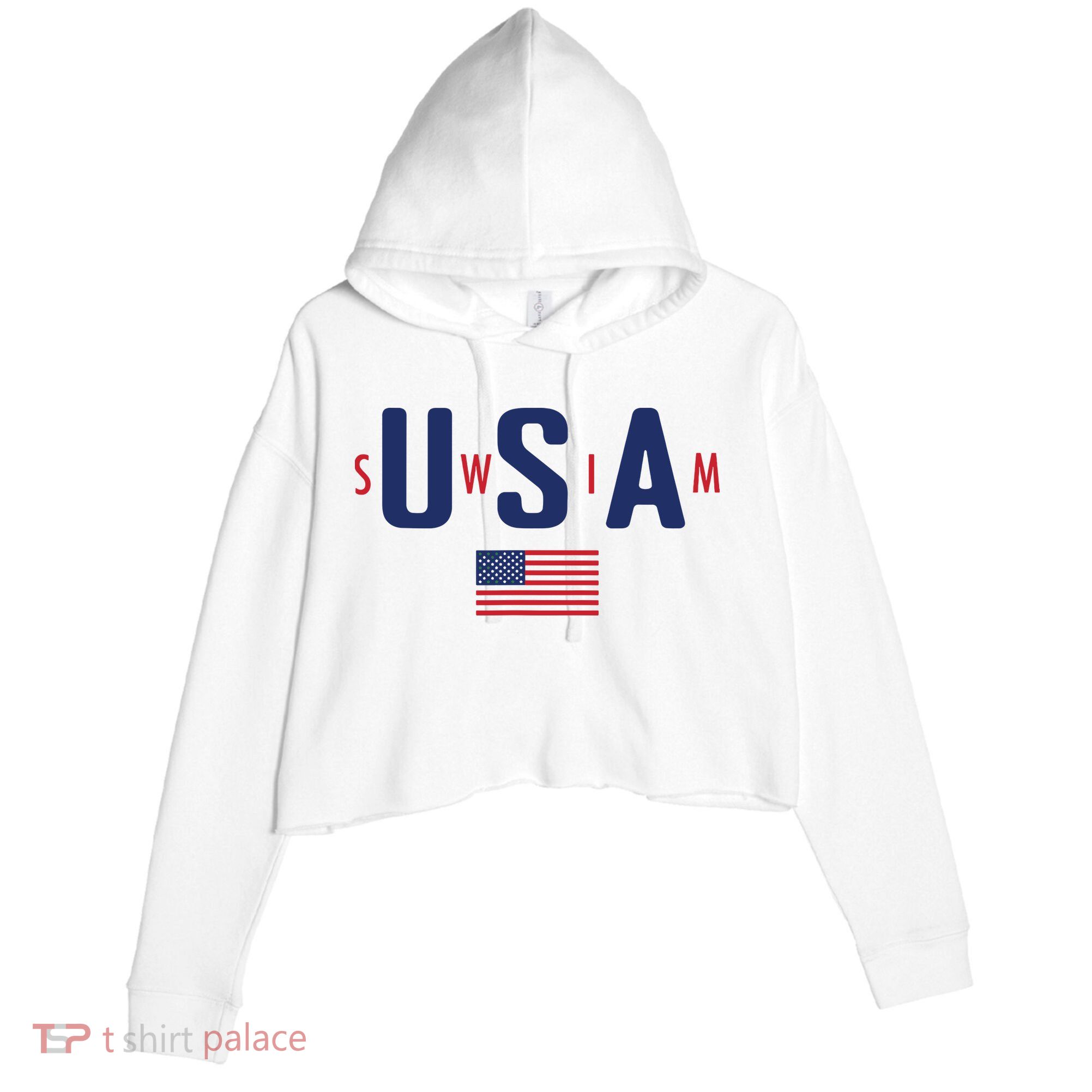 Usa Swim 2024 Crop Fleece Hoodie