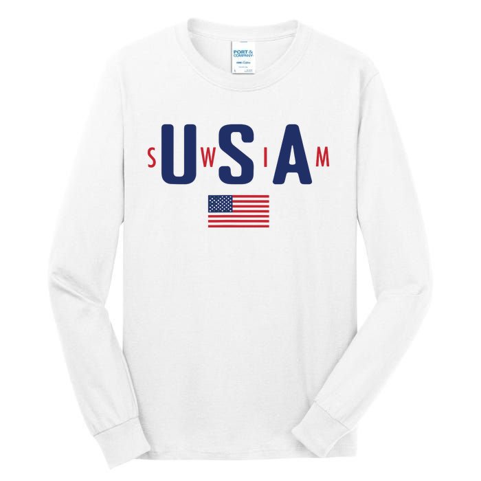 Usa Swim 2024 Tall Long Sleeve T-Shirt