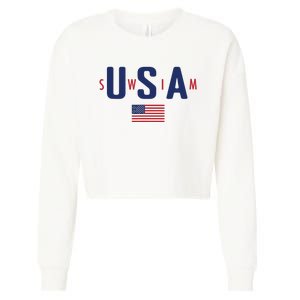 Usa Swim 2024 Cropped Pullover Crew