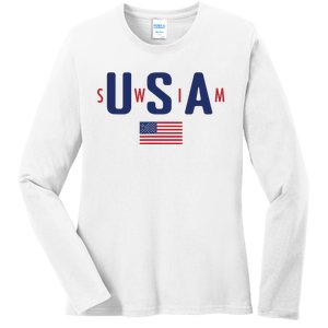 Usa Swim 2024 Ladies Long Sleeve Shirt