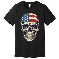 Usa Skull 4th Of Julay Scary Usa Skull Premium T-Shirt