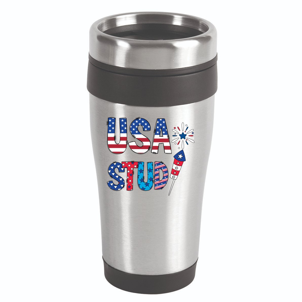 USA Stud 4th Of July Firework Cute 16oz Travel Tumbler