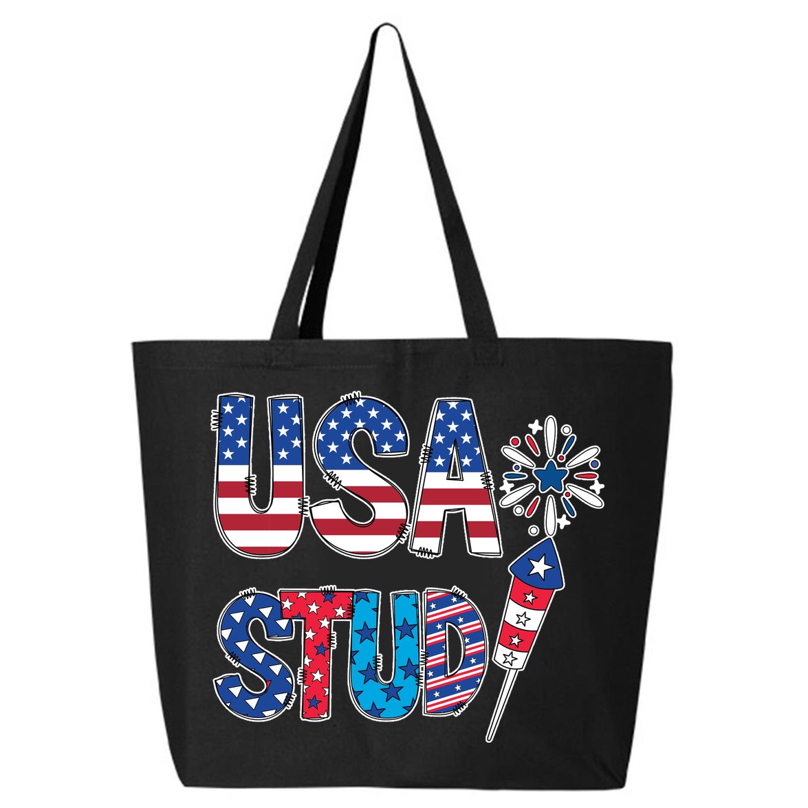 USA Stud 4th Of July Firework Cute 25L Jumbo Tote