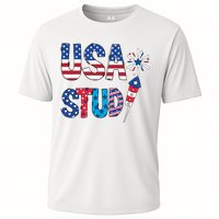 USA Stud 4th Of July Firework Cute Cooling Performance Crew T-Shirt