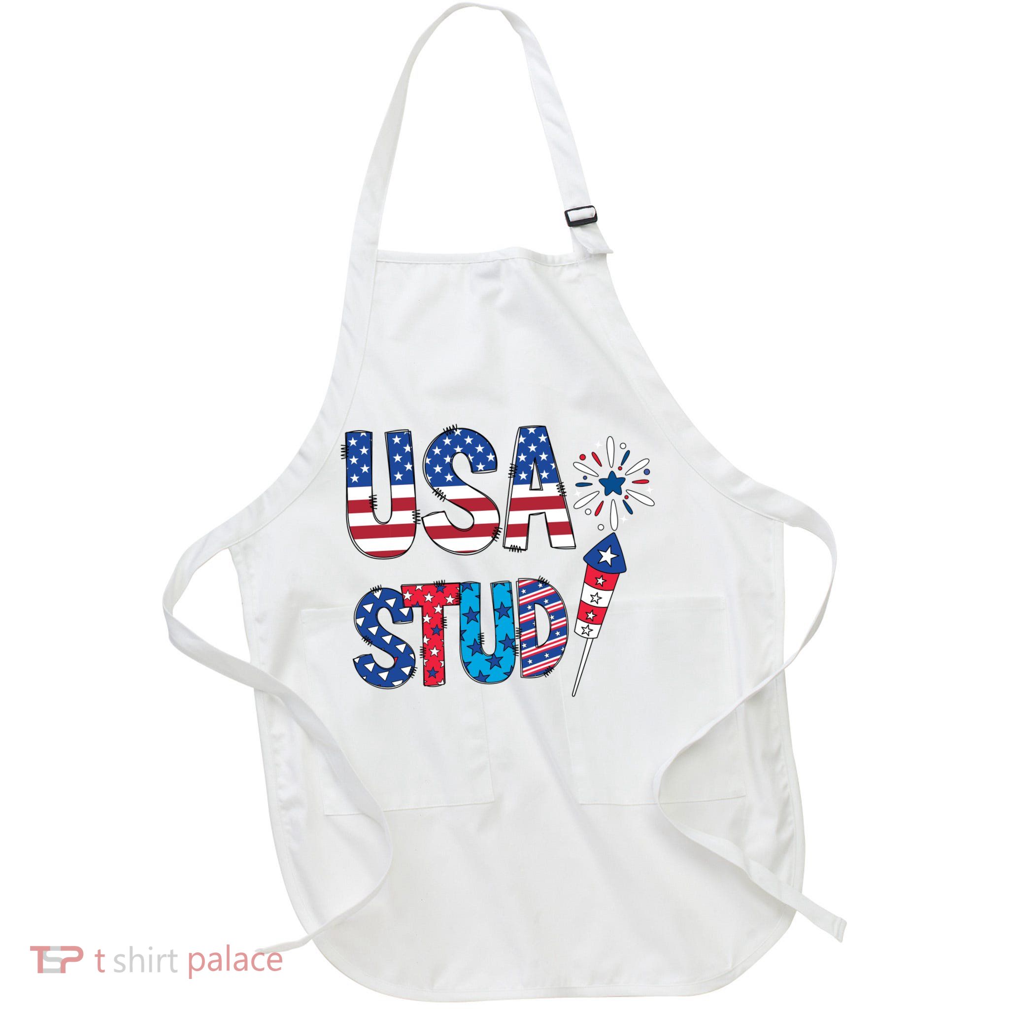 USA Stud 4th Of July Firework Cute Apron