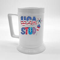 USA Stud 4th Of July Firework Cute Beer Stein