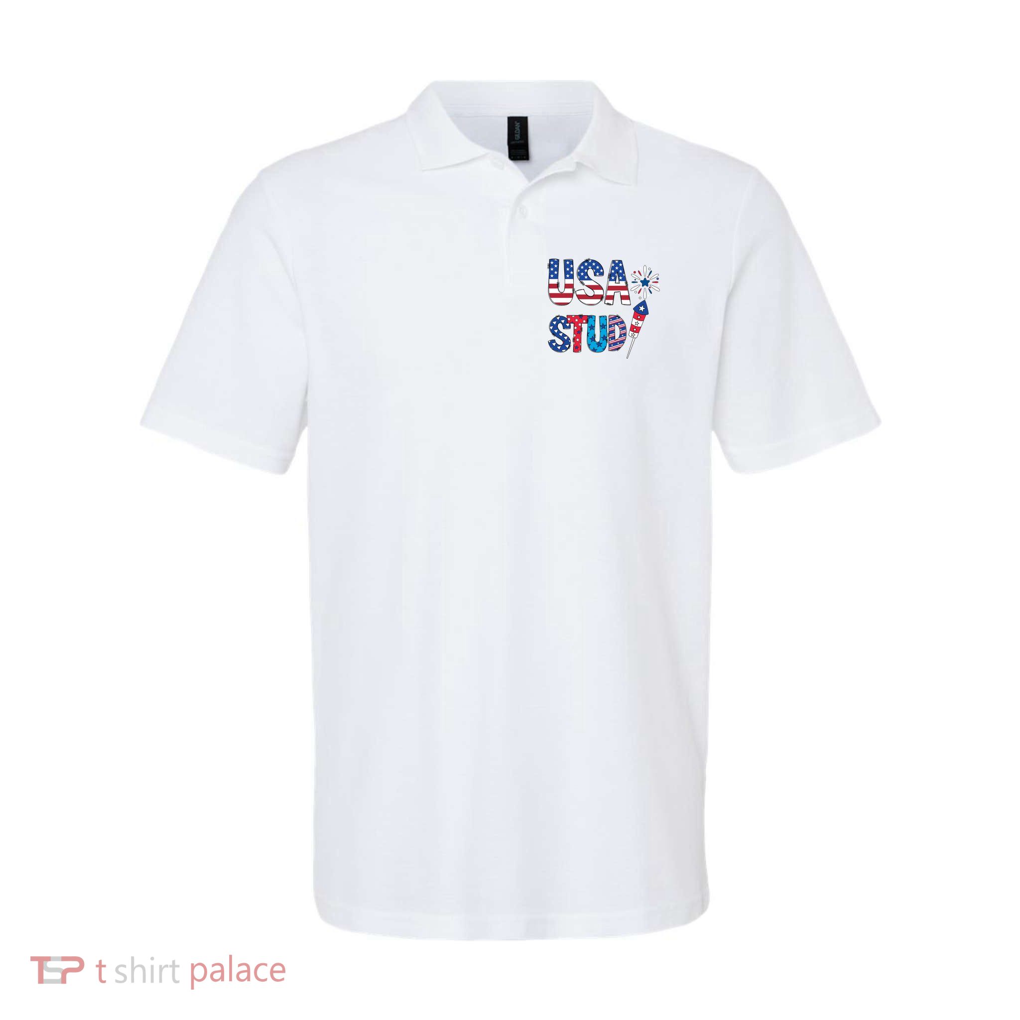 USA Stud 4th Of July Firework Cute Polo