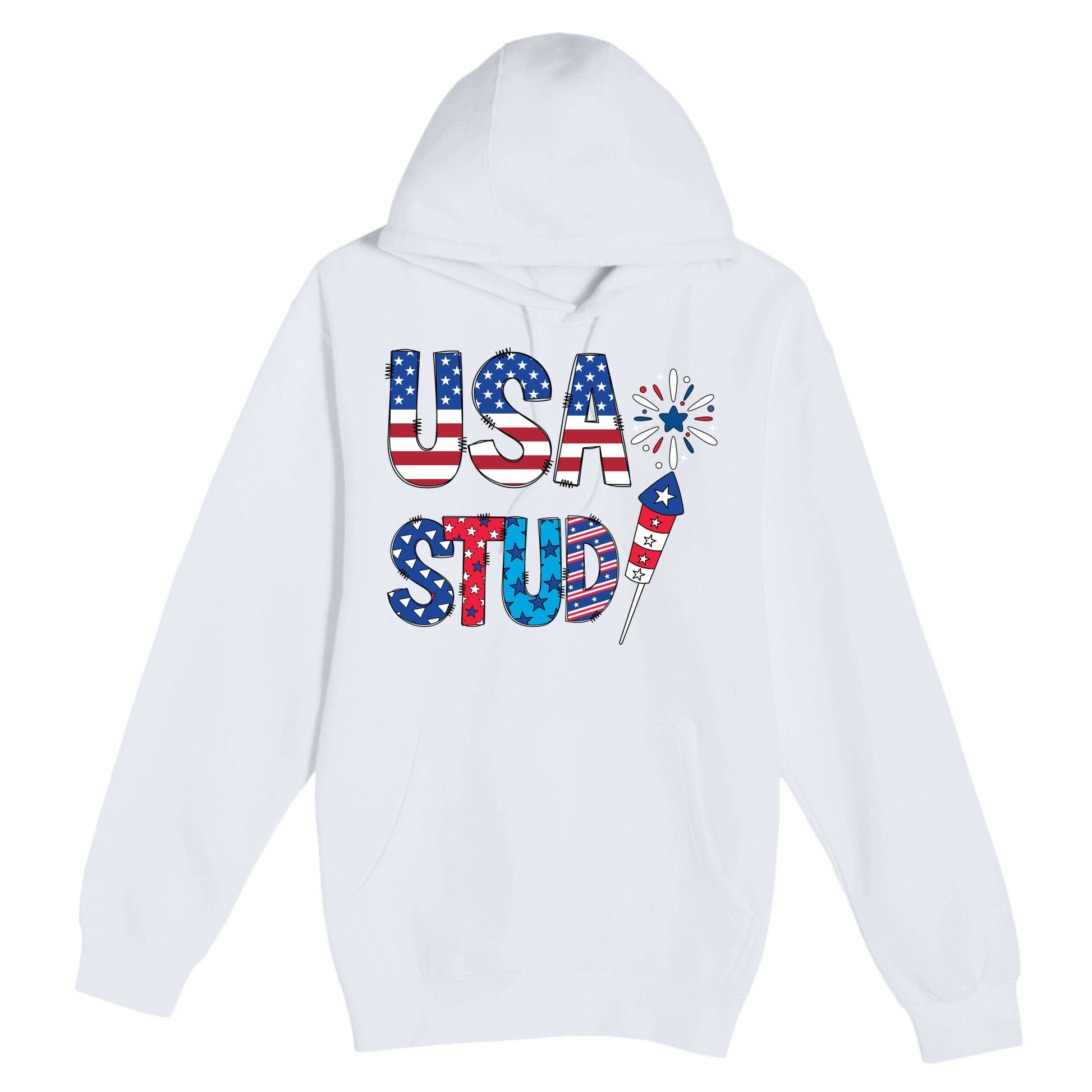 USA Stud 4th Of July Firework Cute Premium Pullover Hoodie