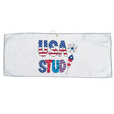 USA Stud 4th Of July Firework Cute Large Microfiber Waffle Golf Towel