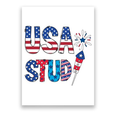 USA Stud 4th Of July Firework Cute Poster