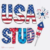 USA Stud 4th Of July Firework Cute Premium T-Shirt