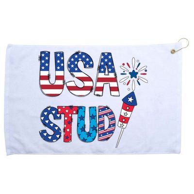 USA Stud 4th Of July Firework Cute Grommeted Golf Towel