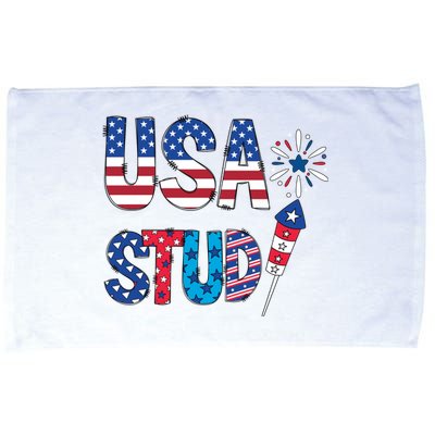 USA Stud 4th Of July Firework Cute Microfiber Hand Towel