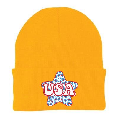 USA Star 4th Of July Festive Holiday Knit Cap Winter Beanie