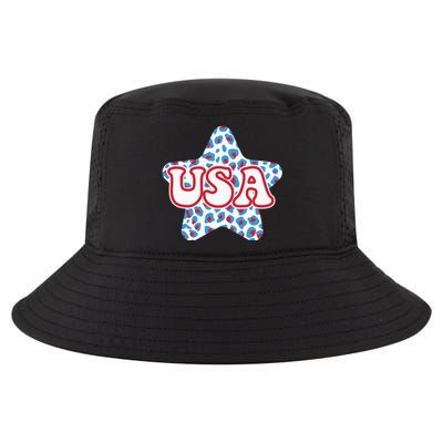 USA Star 4th Of July Festive Holiday Cool Comfort Performance Bucket Hat