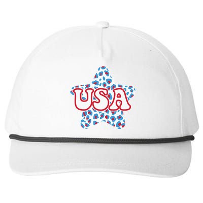 USA Star 4th Of July Festive Holiday Snapback Five-Panel Rope Hat