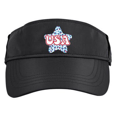 USA Star 4th Of July Festive Holiday Adult Drive Performance Visor