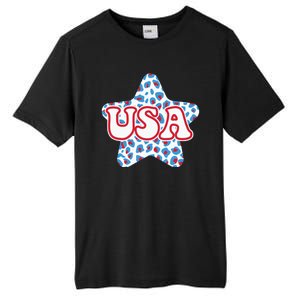 USA Star 4th Of July Festive Holiday Tall Fusion ChromaSoft Performance T-Shirt