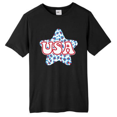 USA Star 4th Of July Festive Holiday Tall Fusion ChromaSoft Performance T-Shirt