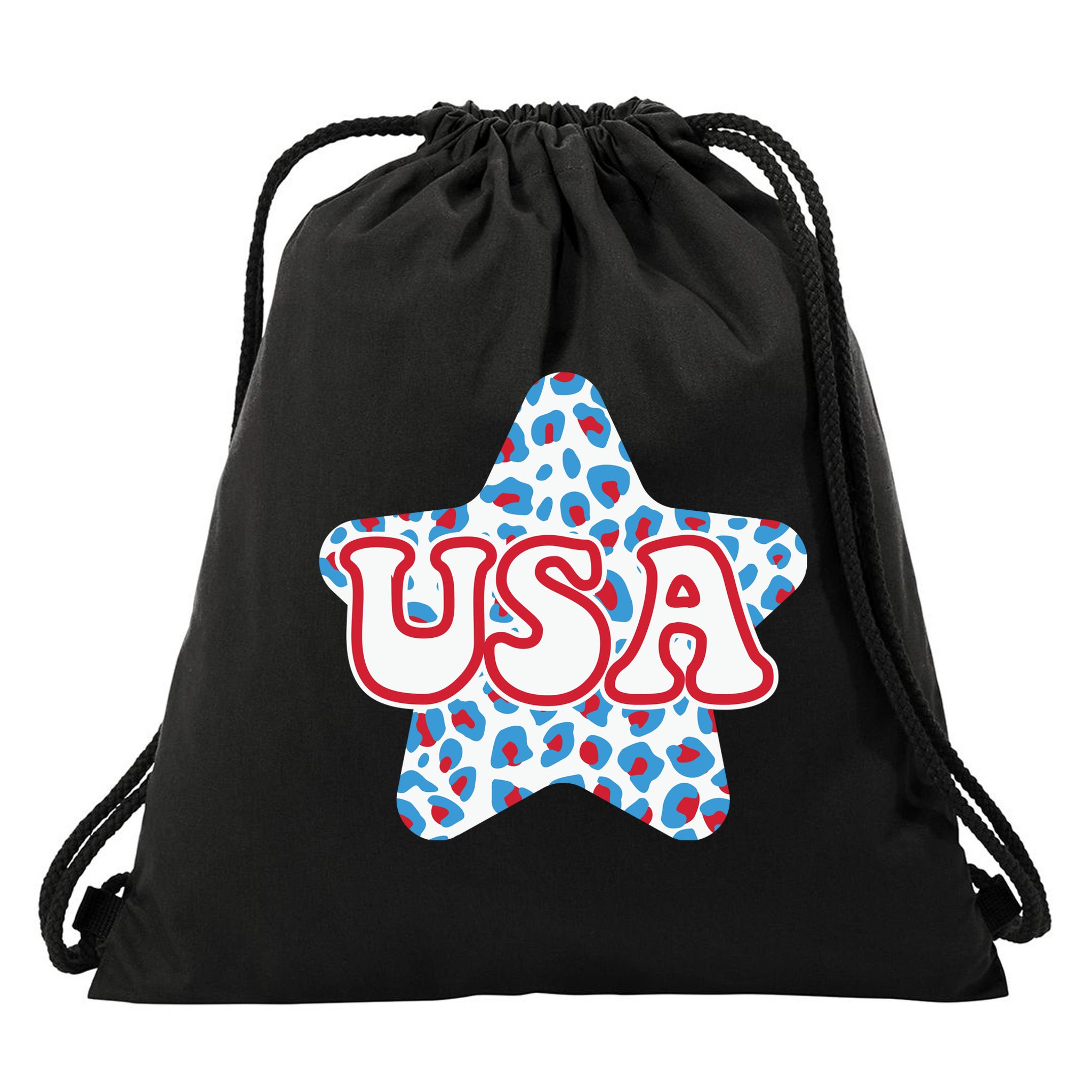 USA Star 4th Of July Festive Holiday Drawstring Bag