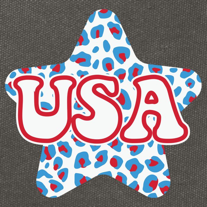 USA Star 4th Of July Festive Holiday Cotton Canvas Backpack