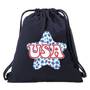 USA Star 4th Of July Festive Holiday Drawstring Bag