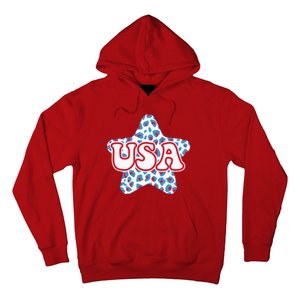 USA Star 4th Of July Festive Holiday Hoodie