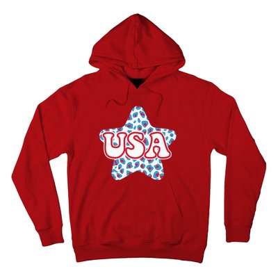 USA Star 4th Of July Festive Holiday Hoodie