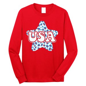 USA Star 4th Of July Festive Holiday Long Sleeve Shirt