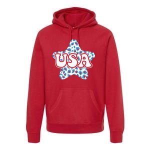 USA Star 4th Of July Festive Holiday Premium Hoodie