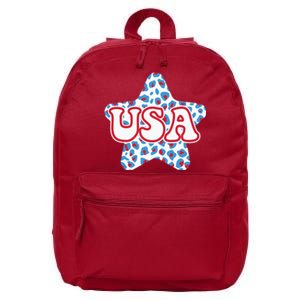 USA Star 4th Of July Festive Holiday 16 in Basic Backpack