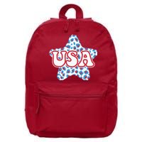 USA Star 4th Of July Festive Holiday 16 in Basic Backpack