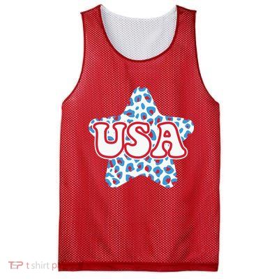 USA Star 4th Of July Festive Holiday Mesh Reversible Basketball Jersey Tank