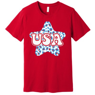 USA Star 4th Of July Festive Holiday Premium T-Shirt