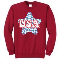 USA Star 4th Of July Festive Holiday Tall Sweatshirt