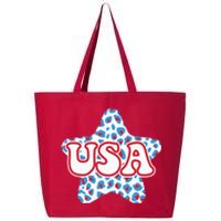 USA Star 4th Of July Festive Holiday 25L Jumbo Tote