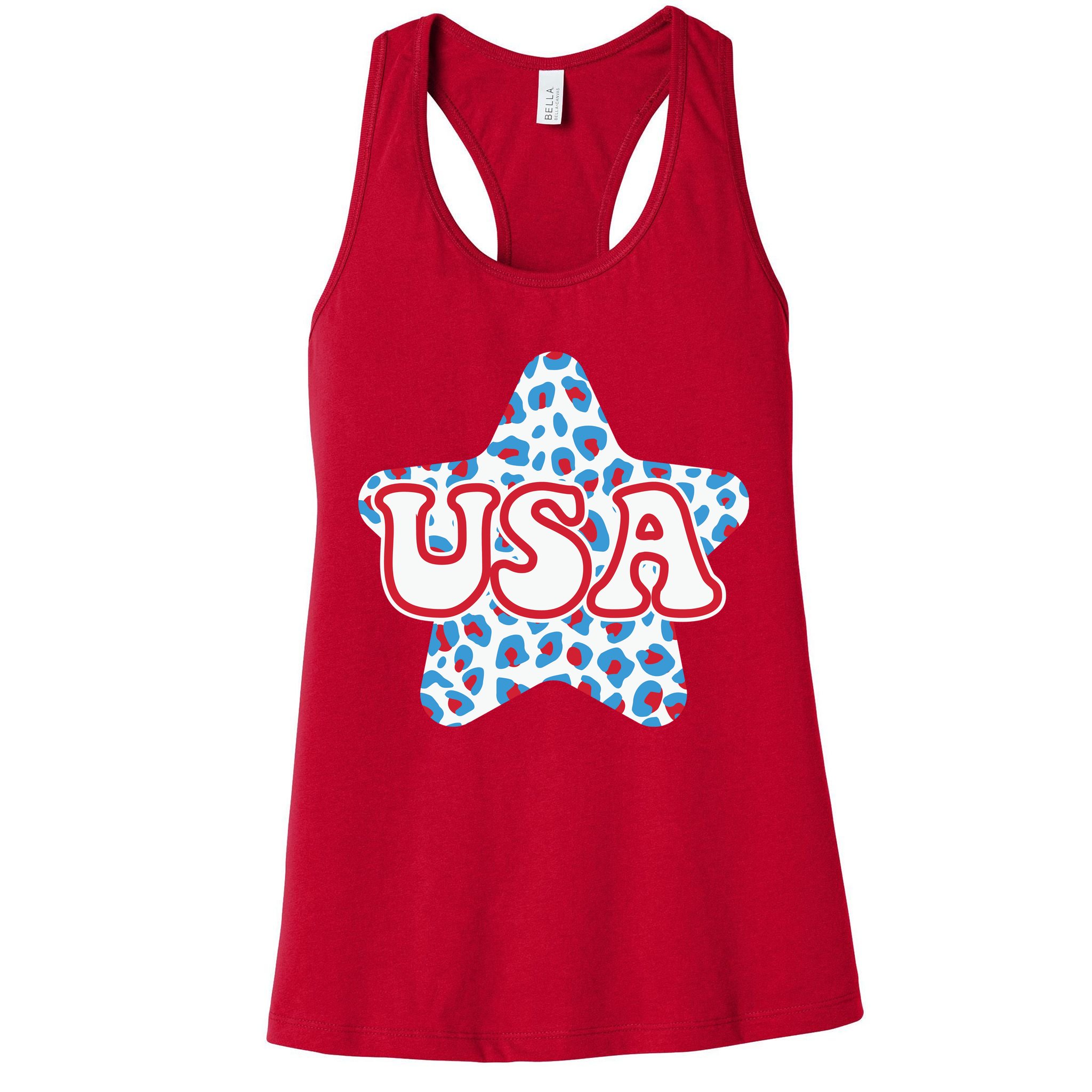 USA Star 4th Of July Festive Holiday Womens Tank Top