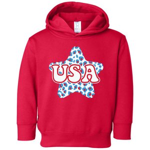 USA Star 4th Of July Festive Holiday Toddler Hoodie