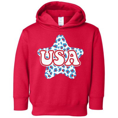 USA Star 4th Of July Festive Holiday Toddler Hoodie